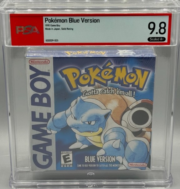 Pokemon Blue Version Nintendo Game Boy Rattata Screenshot New PSA 9.8 A+